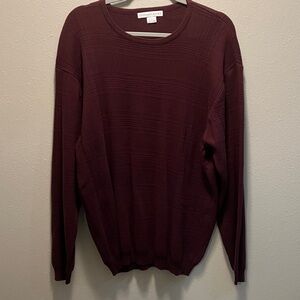 Geoffrey Beene Men’s Maroon Sweater Size L